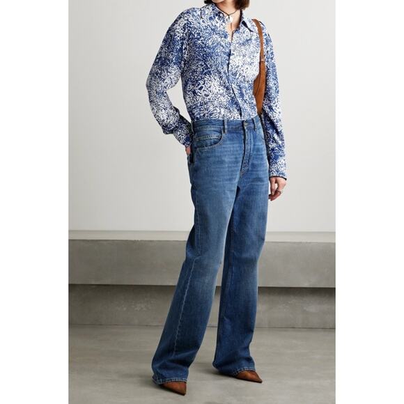 Proenza Schouler Shirt Women’s 6 Medium Norman Crepe Top Relaxed $790 - Picture 3 of 13